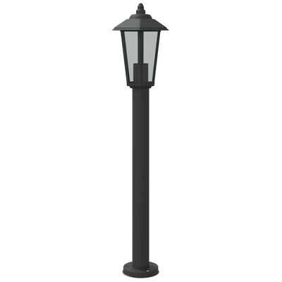 vidaXL Lampadaire d'extérieur noir 80 cm acier inoxydable