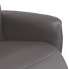 vidaXL Fauteuil inclinable avec repose-pieds gris similicuir