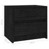 vidaXL Table de chevet Noir 40x30,5x35,5 cm Bois de pin solide