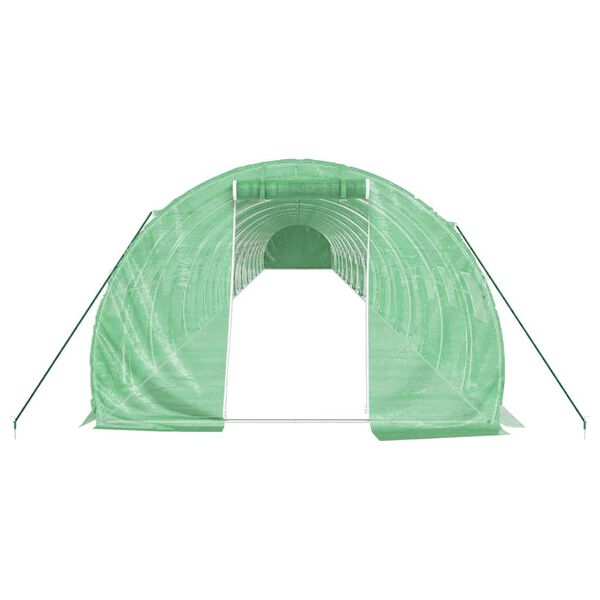 vidaXL Serre avec cadre en acier vert 72 m² 24x3x2 m