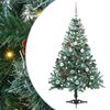 vidaXL Sapin de No&euml;l artificiel avec 150 LED Vert 150 cm PVC et Acier
