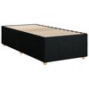 vidaXL Sommier &agrave; lattes de lit avec matelas Noir 100x200 cm Tissu