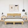 vidaXL Cadre de lit avec tête de lit sans matelas 160 x 200 cm
