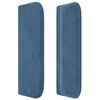 vidaXL T&ecirc;te de lit avec oreilles Bleu fonc&eacute; 203x16x78/88 cm Velours