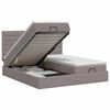 vidaXL Lit ottoman avec matelas avec t&ecirc;te de lit 2 pi&egrave;ces Taupe Tissu