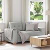 vidaXL | Canap&eacute; Loveseat | avec coussin Gris nuage tissu
