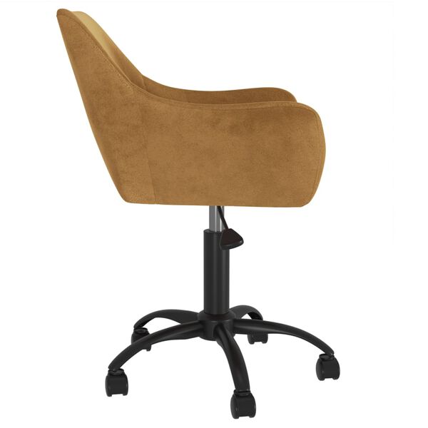 vidaXL Chaise pivotante de salle &agrave; manger Marron Velours