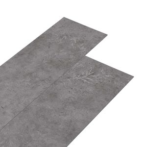 vidaXL Planches de sol 36 pcs Gris B&eacute;ton 5,02 m&sup2; PVC