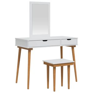 vidaXL Ensemble de Coiffeuse FAUSKE 3 pc Blanc 100 x 50 x 143 cm