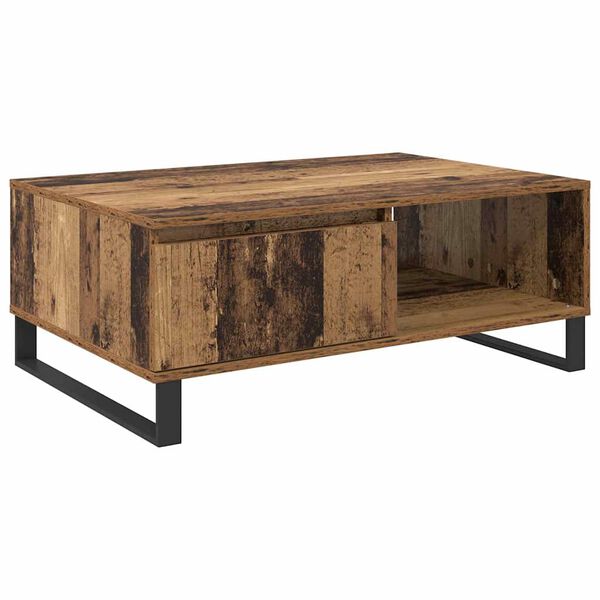 vidaXL Table basse Bois Ancien 90 x 60 x 35 cm Bois d'ing&eacute;nierie