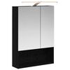 vidaXL Armoire Miroir de Salle de Bain Ch&ecirc;ne noir 50 x 14,5 x 70 cm