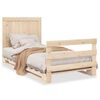 vidaXL Cadre de lit sans matelas avec t&ecirc;te de lit 100x200 cm