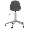 vidaXL Chaise pivotante de bureau Gris fonc&eacute; Tissu