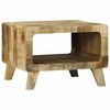 vidaXL Table basse Marron 50 x 50 x 35 cm Bois de manguier brut massif