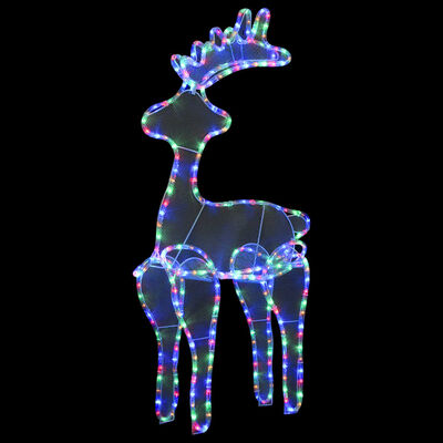 vidaXL Décoration de Noël de renne avec maille 306 LED 60x24x89 cm