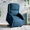 vidaXL Fauteuil inclinable &eacute;lectrique bleu velours