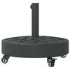 vidaXL Base de parasol avec roues pour m&acirc;ts &Oslash;38 / 48 mm 27 kg rond