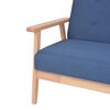vidaXL Ensemble de canapé 3 pcs Tissu bleu
