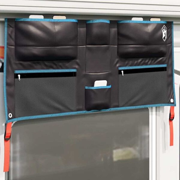 vidaXL Sac de rangement avec stockage Noir et Bleu 98 x 47 cm oxford