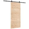vidaXL Porte coulissante Naturel 80 x 208 cm Bois de pin massif