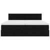 VidaXL Cadre de lit ottoman avec matelas noir 180x200cm velours