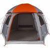 vidaXL Tente de familiale igloo 6 personnes gris orange imperméable