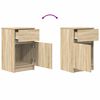 vidaXL Tables de chevet 2 pcs ch&ecirc;ne sonoma 39x35x65 cm bois ing&eacute;nierie