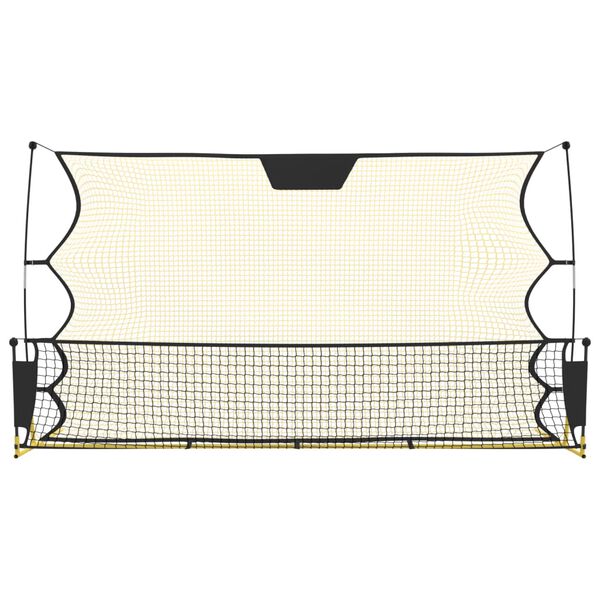 vidaXL Filet de rebond de football noir/jaune 183x85x120 cm polyester