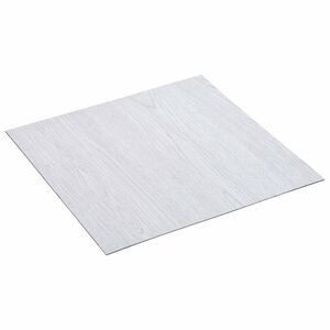 vidaXL Planches de sol Bois Blanc 5,11 m&sup2; 55 pi&egrave;ces PVC