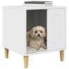 vidaXL Maison pour Chiens Blanc Brillant 44 x 42 x 49 cm