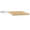 vidaXL Auvent r&eacute;tractable &eacute;lectrique Jaune, Gris et Blanc 3,5 x 2,5 m