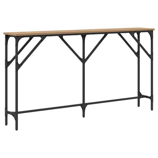 vidaXL Table console chêne artisanal 140 x 23 x 75 cm