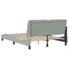 vidaXL Cadre de lit avec LED sans matelas gris clair 120x200cm velours