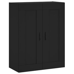 vidaXL Armoire murale noir 69,5x34x90 cm bois d'ing&eacute;nierie