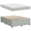 vidaXL Cadre de lit avec matelas Gris clair 160 x 200 cm tissu