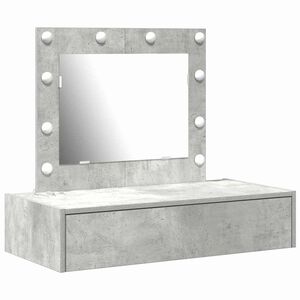 vidaXL Table de Toilette Gris 83 x 40 x 70 cm Bois d'ing&eacute;nierie