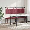 vidaXL T&ecirc;te de lit suspendue Bordeaux 190 x 55 x 5 cm tissu