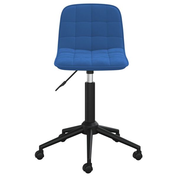 vidaXL Chaises pivotantes &agrave; manger lot de 2 bleu velours
