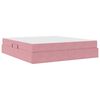 vidaXL Lit avec rangement et matelas Rose 180 x 200 cm Velours