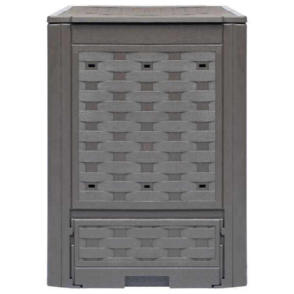 vidaXL Composteurs de jardin 2 pcs 60x60x83 cm 600 L Plastique rotin