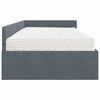vidaXL Cadre de lit d'angle avec matelas Autre 2 pcs Gris Velours