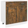 vidaXL Armoire &agrave; tiroirs "Lyon" Ch&ecirc;ne fum&eacute; 80 x 46 x 81,5 cm Bois d'ing&eacute;nierie