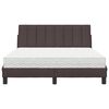 vidaXL Lit avec matelas Hanko marron fonc&eacute; 140x190 cm tissu