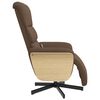 vidaXL Fauteuil inclinable de massage avec repose-pieds marron tissu