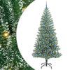vidaXL Arbre de No&euml;l artificiel floconn&eacute; de neige avec lumi&egrave;re LED