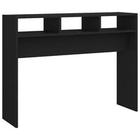 vidaXL Table console noir 105x30x80 cm bois d'ingénierie