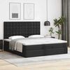 VidaXL Cadre de lit ottoman avec matelas noir 160x200 cm similicuir