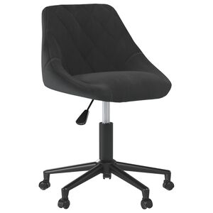 vidaXL Chaise pivotante de bureau Noir Velours