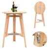 vidaXL Table de bar pliable 78 cm Bois de sapin