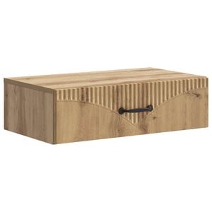 vidaXL Table d'appoint murale Ch&ecirc;ne artisanal 59 x 34,5 x 17 cm